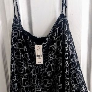 NY&C Black Silky Elegant Tank